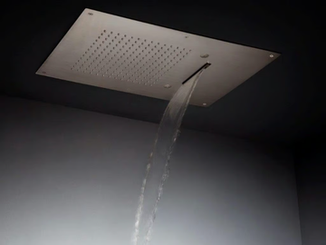 Shower heads stainless steel - Built-in stainless steel overhead shower with anti-lime system by Tender rain - view 2
